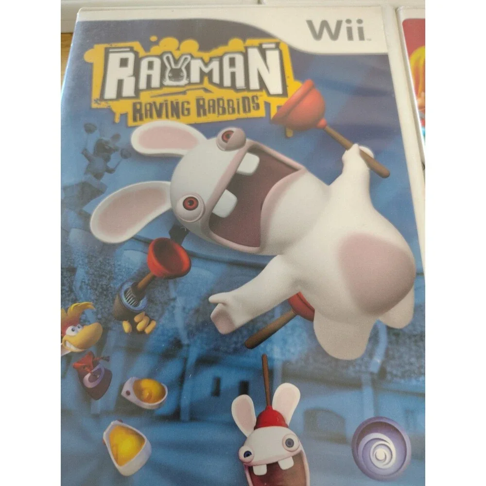 Nintendo Wii Game Lot Of 7 Rayman Madden 09 Golf Smarty Pants Fishing Carnival